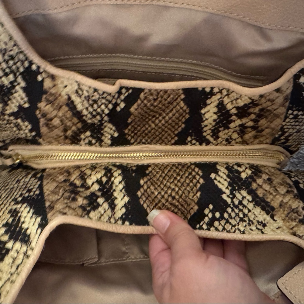 COACH Vintage Madison Phoebe Canvas Python Snakeskin Shoulder Bag - Picture 6 of 16